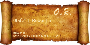 Obál Roberta névjegykártya